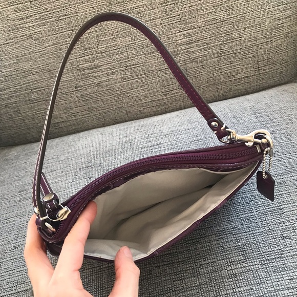 Coach Plum Purple Wristlet Purse - Picture 5 of 9